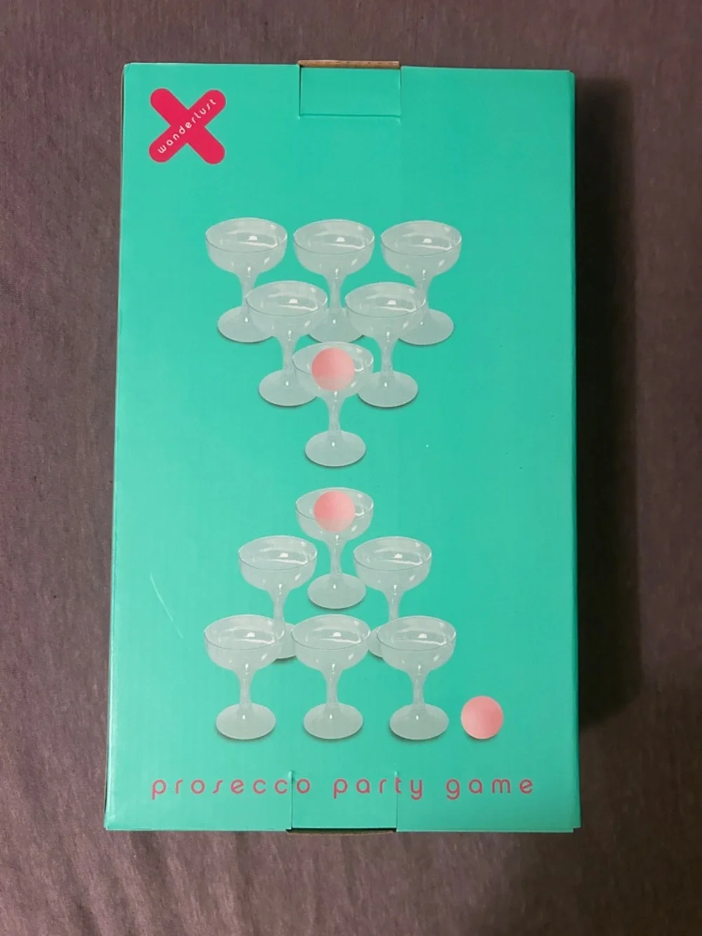 Wanderlust Prosecco Party Game - Pink & Teal